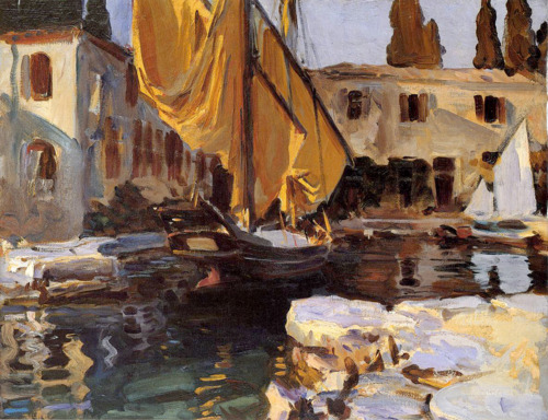 boat with golden sail